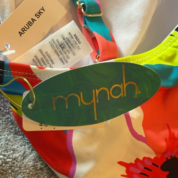 NWT Mynah Aruba Sky Tankini Top XS Floral Colorful - Picture 6 of 9